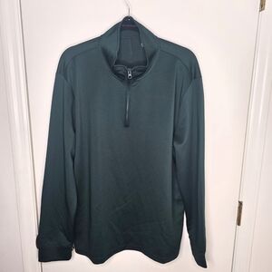 Lands' End Men's Green Lightweight 1/4 Zip Pullover Jacket Large